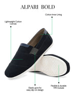 Load image into Gallery viewer, Alpari Bold Navy Slip-ons