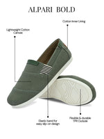 Load image into Gallery viewer, Alpari Bold Olive Slip-ons