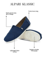 Load image into Gallery viewer, Alpari Klassic Men's Navy Slip-ons
