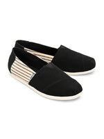 Load image into Gallery viewer, Alpari Varsity Men's Black Slip-ons