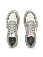 Load image into Gallery viewer, Men’s Murcia White-Grey Sneakers front view – subtle grey sneakers men