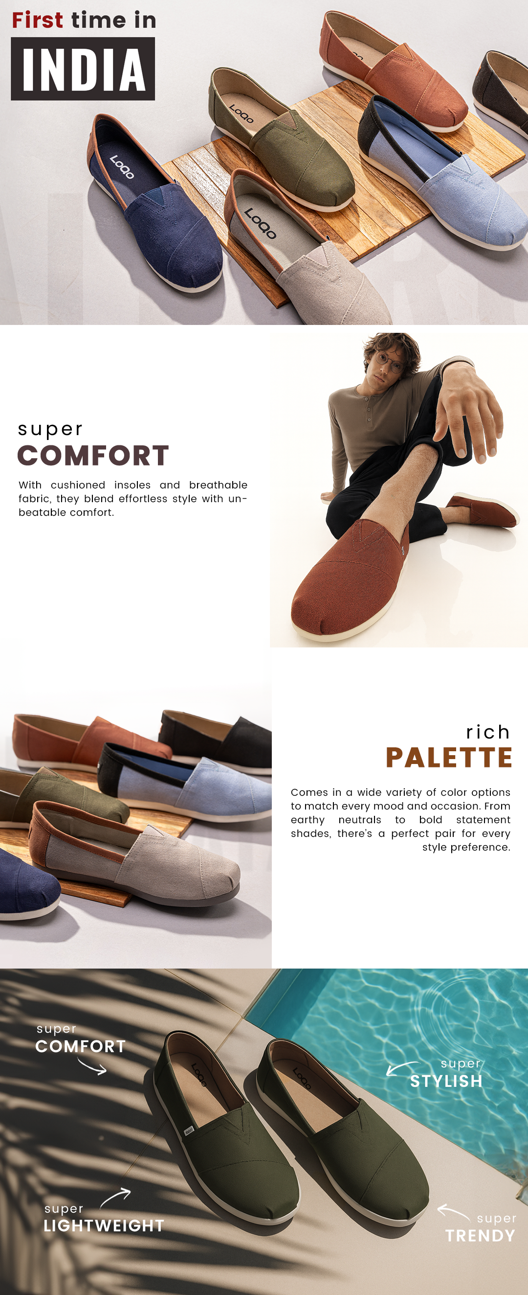 Alpari Klassic Men's Coastal Blue Slip-ons
