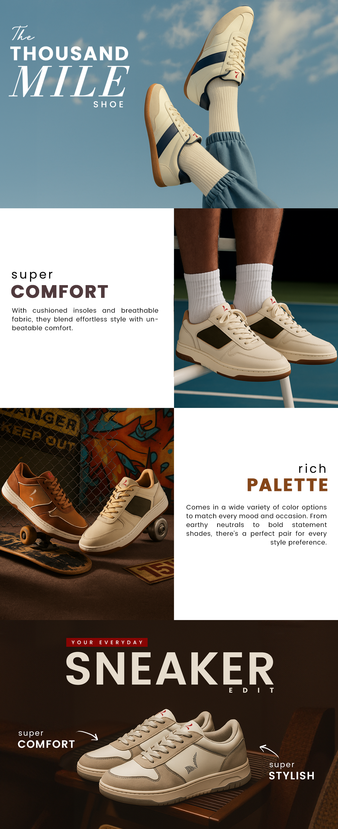Men's Seville Beige Shoes - Wide fit
