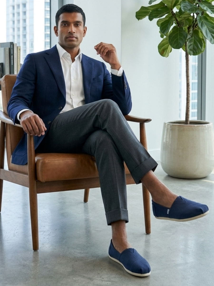 Alpari Klassic Men's Navy Slip-ons