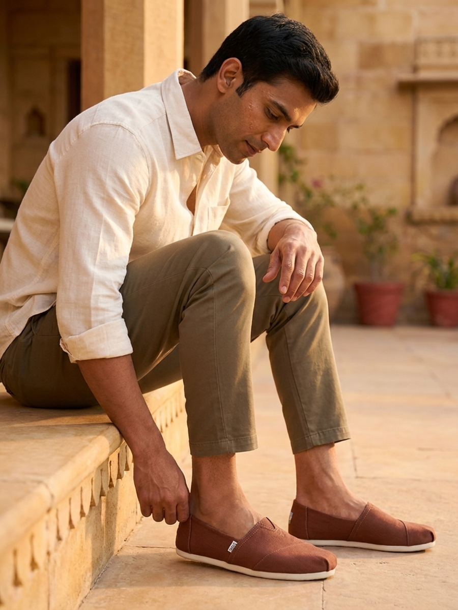 Alpari Klassic Men's Rust Slip-ons