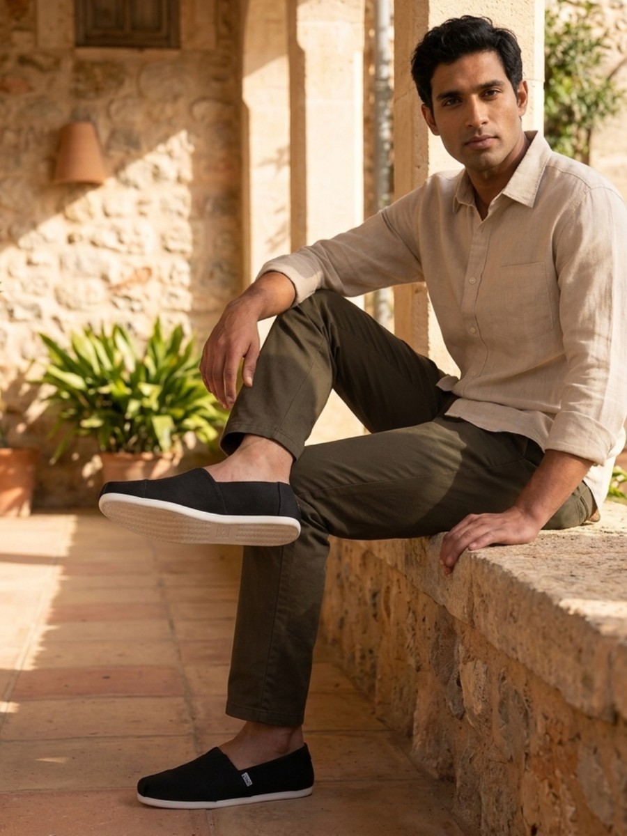 Alpari Go Men's Black Slip-ons