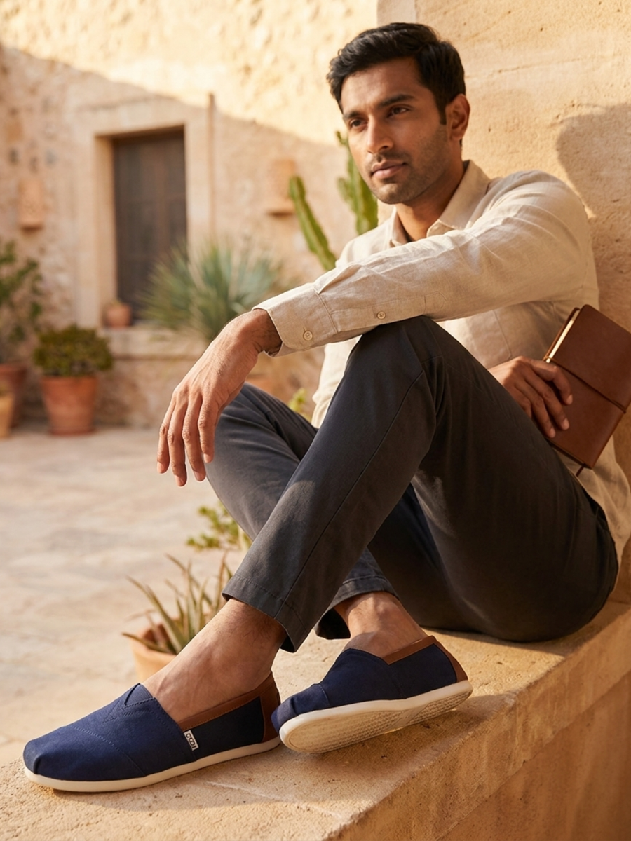 Alpari Go Men's Navy Slip-ons