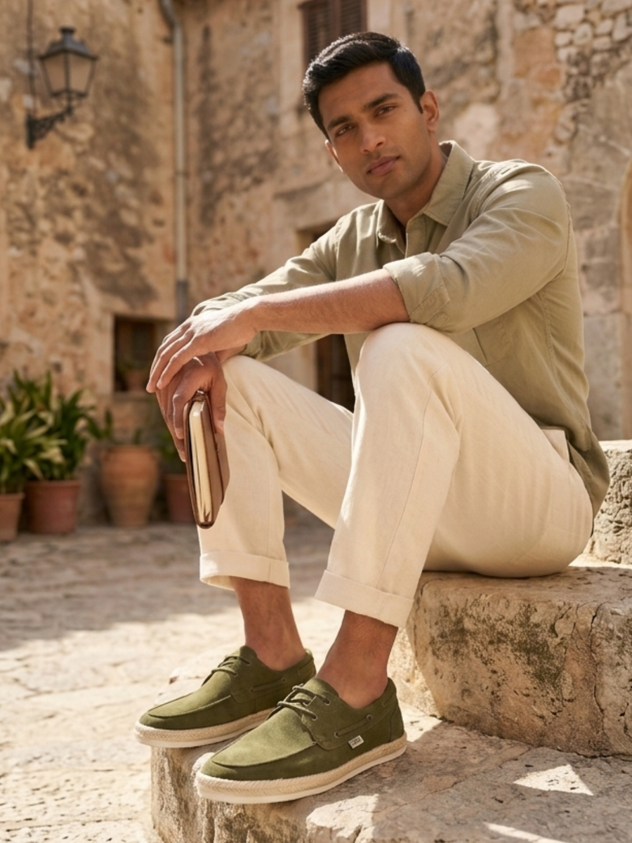 Men's Olive Esparto Lace-ups
