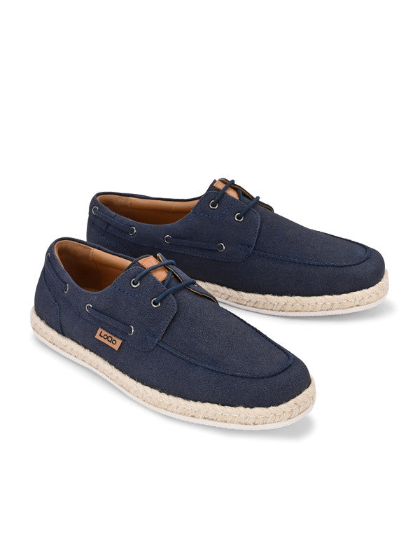 Men's Ink Blue Esparto Lace Loafers