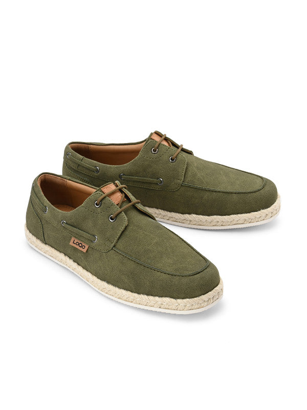 Men's Olive Esparto Lace Loafers