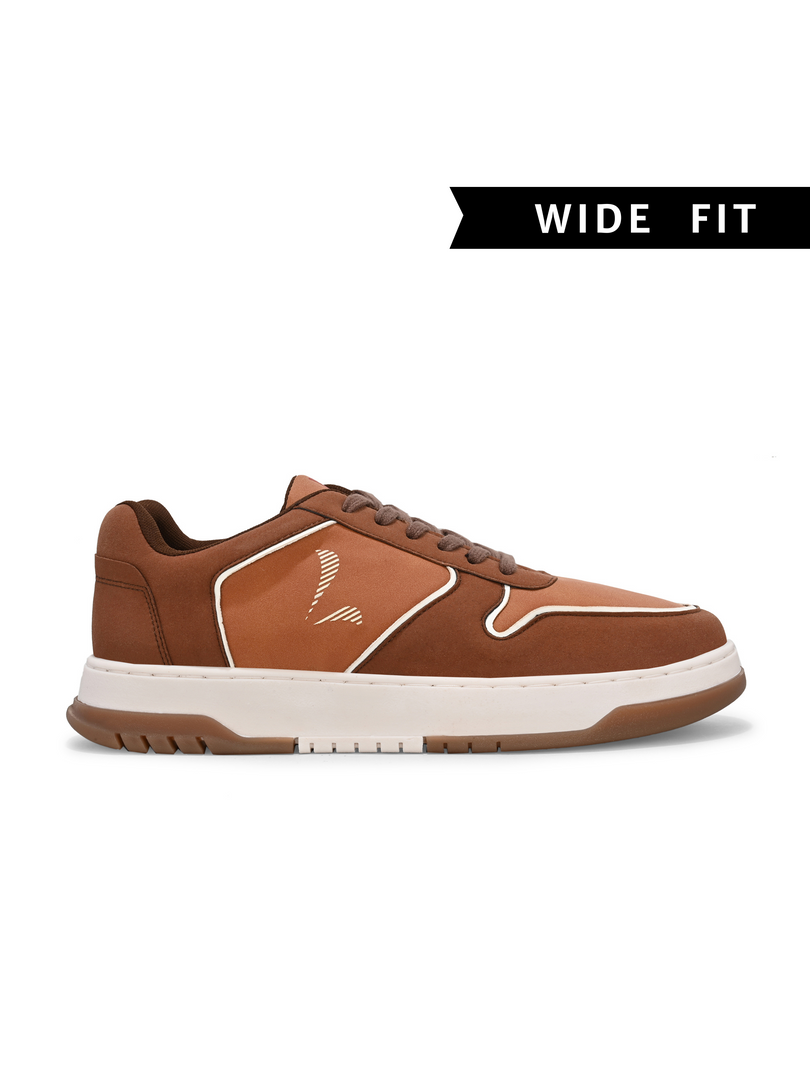 Men's Murcia Tan-Brown Shoes - Wide fit
