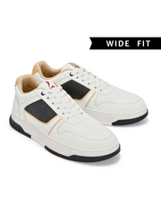 Men's Seville White Shoes - Wide fit