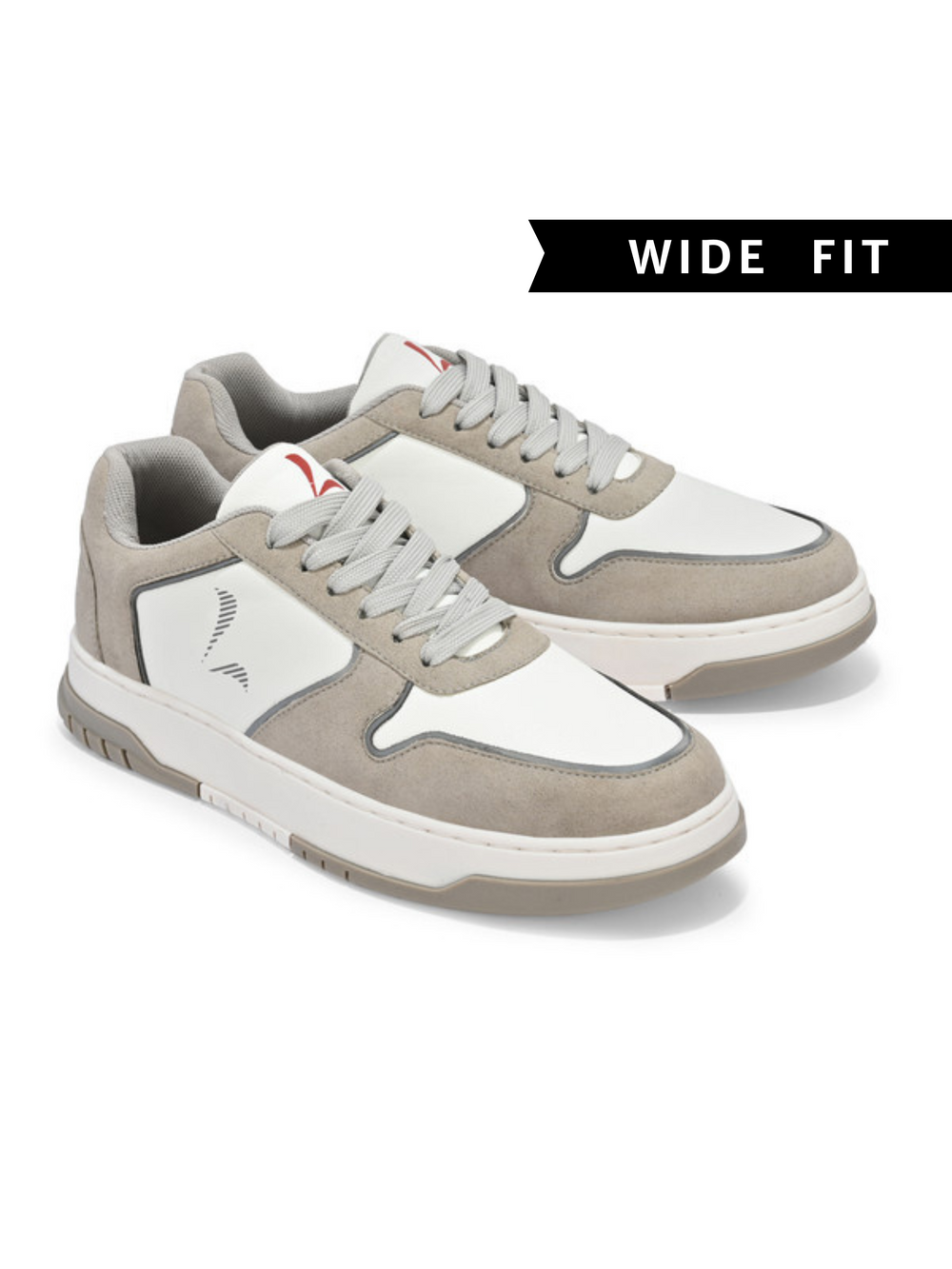 Men's Murcia White-Grey Shoes - Wide fit