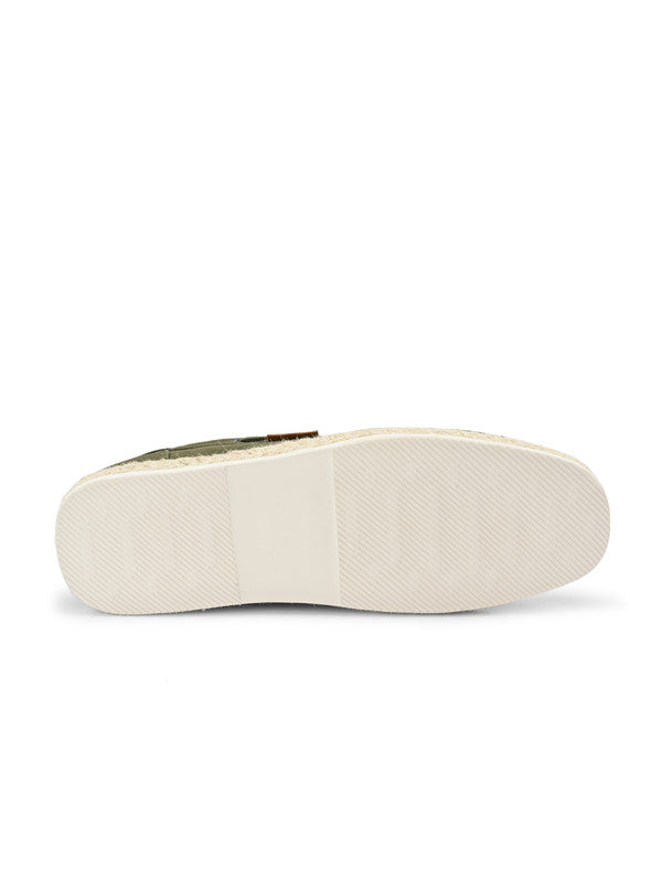 Men's Olive Esparto Lace Loafers