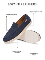 Load image into Gallery viewer, Men&#39;s Navy Esparto Loafers
