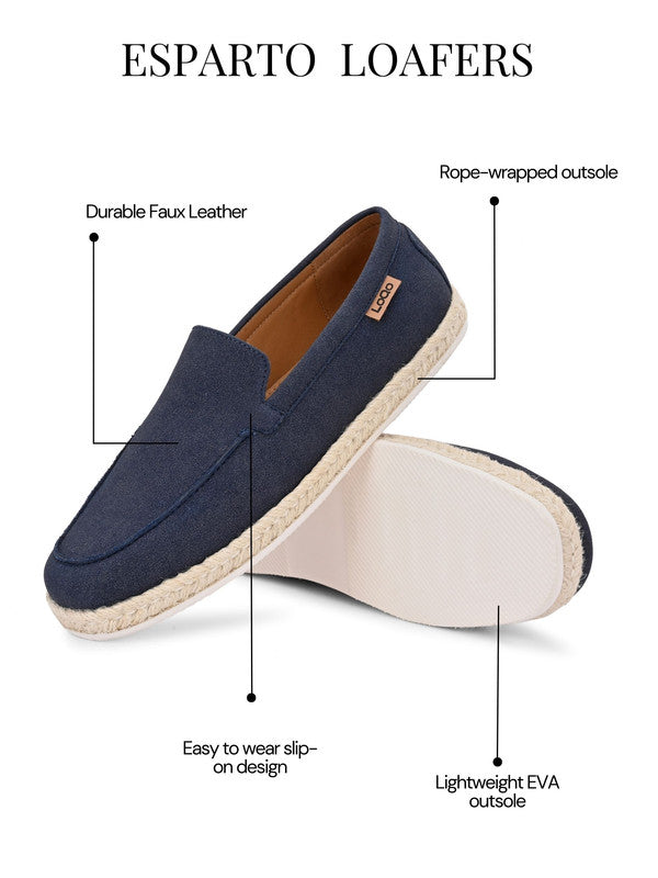Men's Navy Esparto Loafers