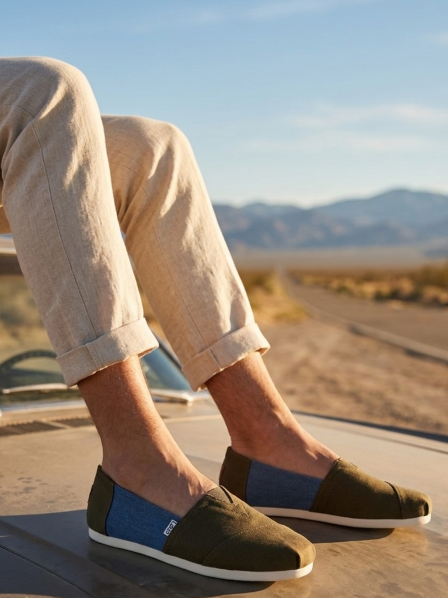 Alpari Neo Men's Olive Slip-ons