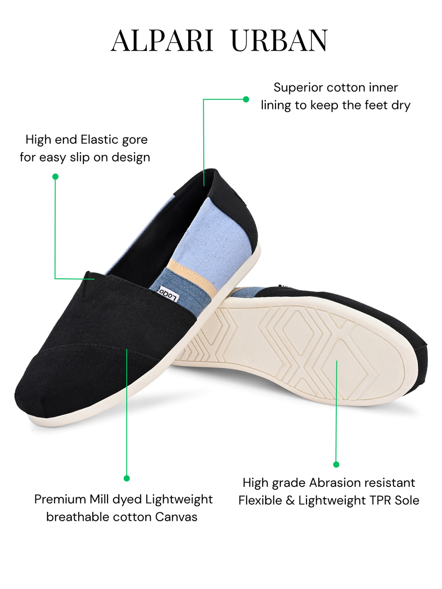 Alpari Urban Men's Black Slip-ons