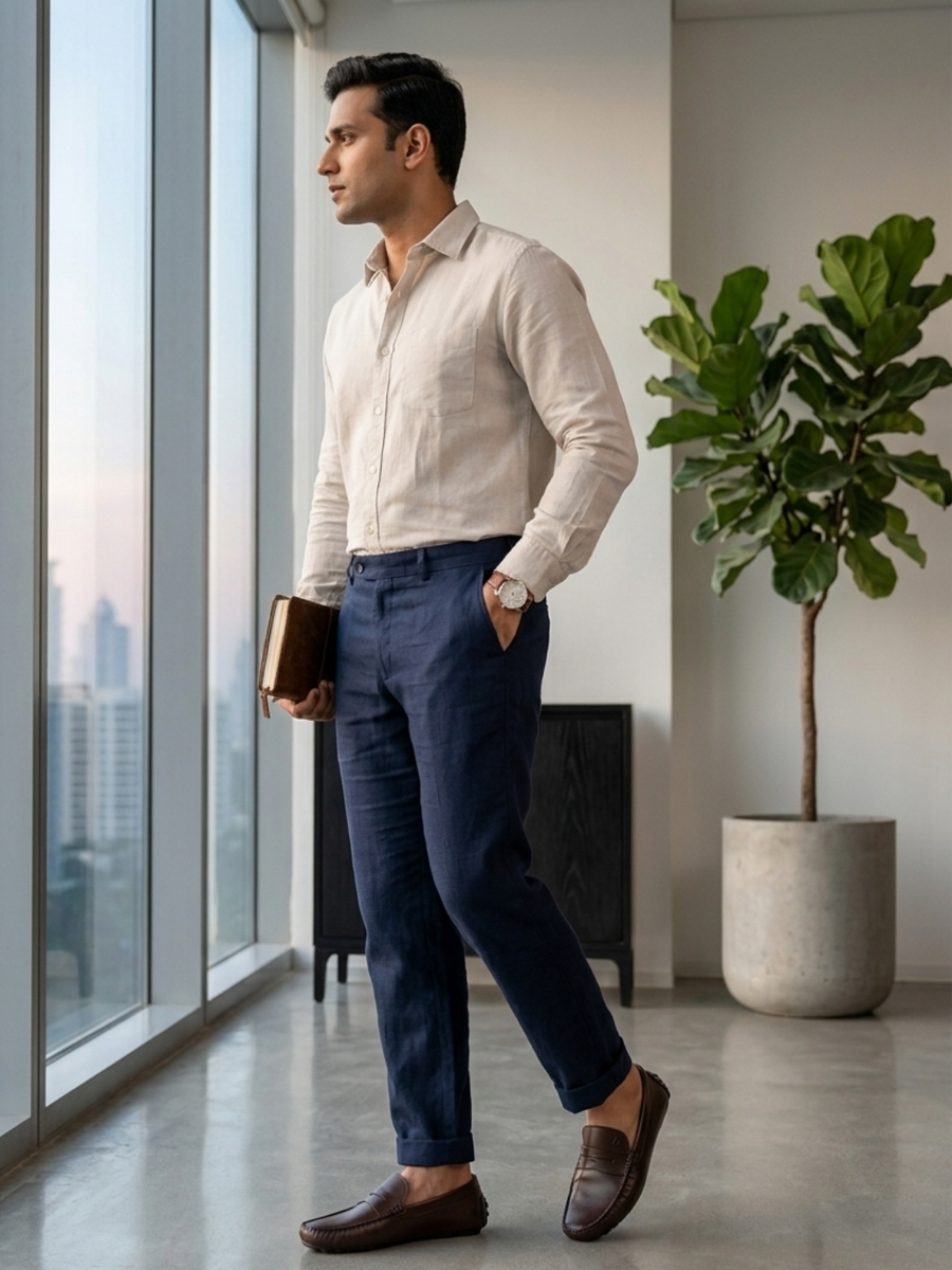 Men's Castro Brown Driving Loafers