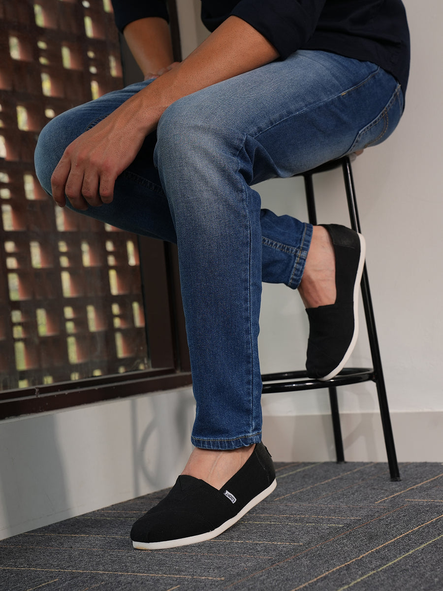 Alpari Go Men's Black Slip-ons