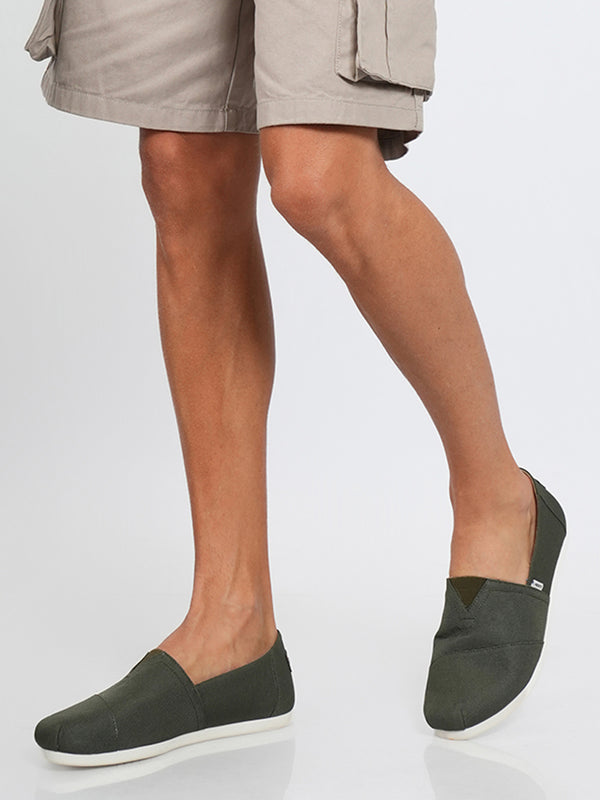 Alpari Klassic Men's Olive Slip-ons