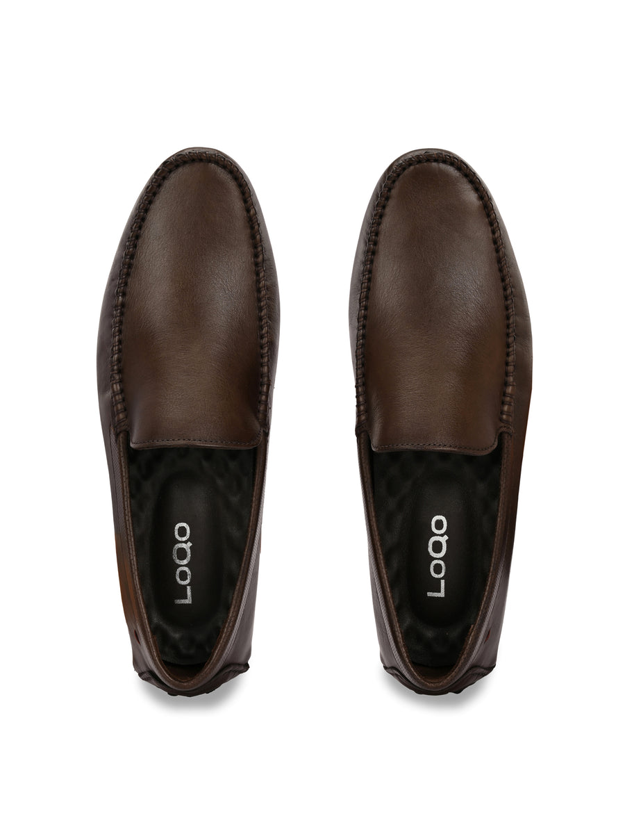 Men's Castro Brown Driving Loafers