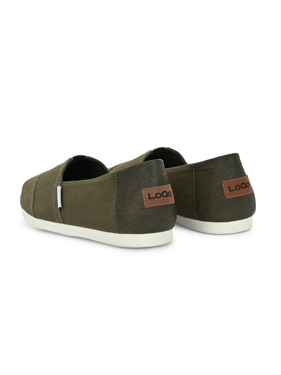 Alpari Go Men's Olive Slip-ons
