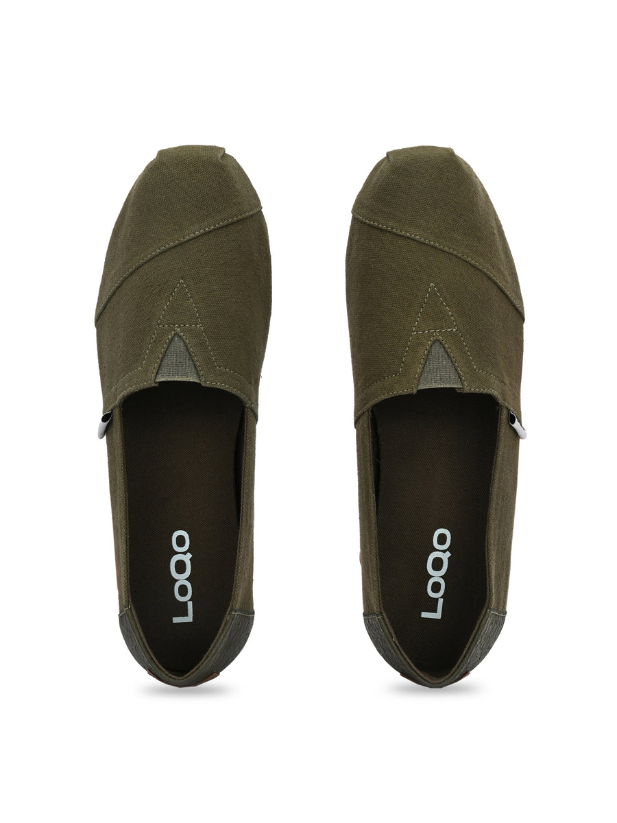 Alpari Go Men's Olive Slip-ons