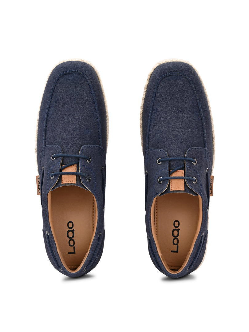 Men's Ink Blue Esparto Lace Loafers