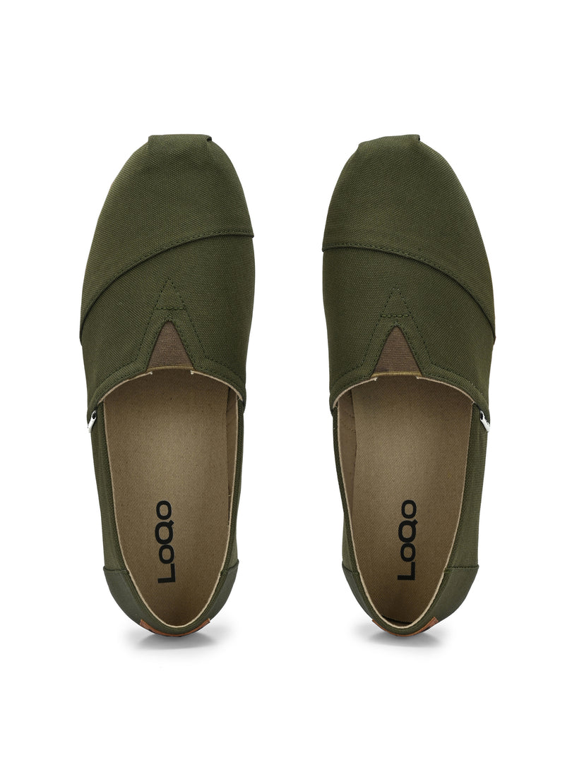 Alpari Klassic Men's Olive Slip-ons