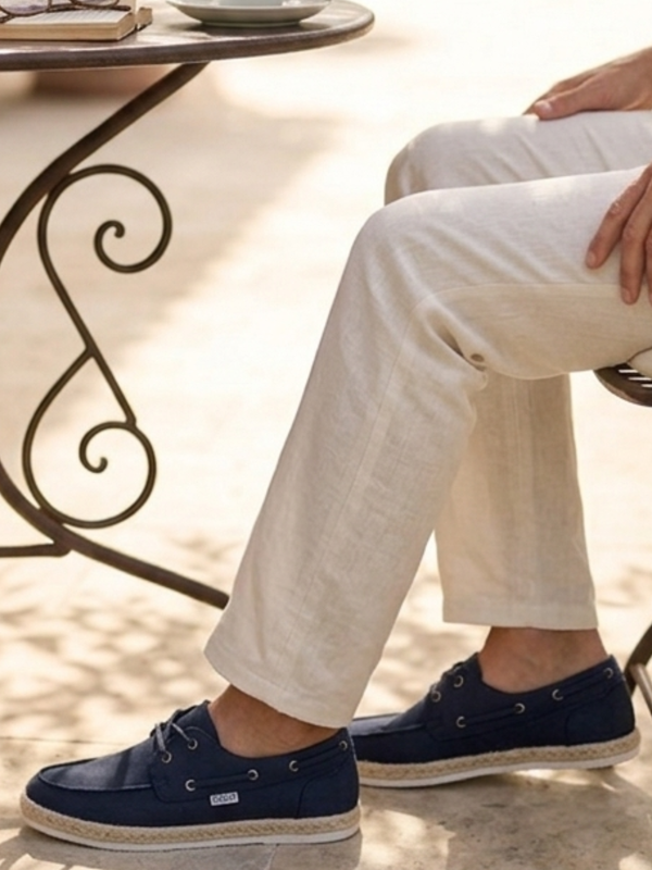 Men's Navy Esparto Lace-ups