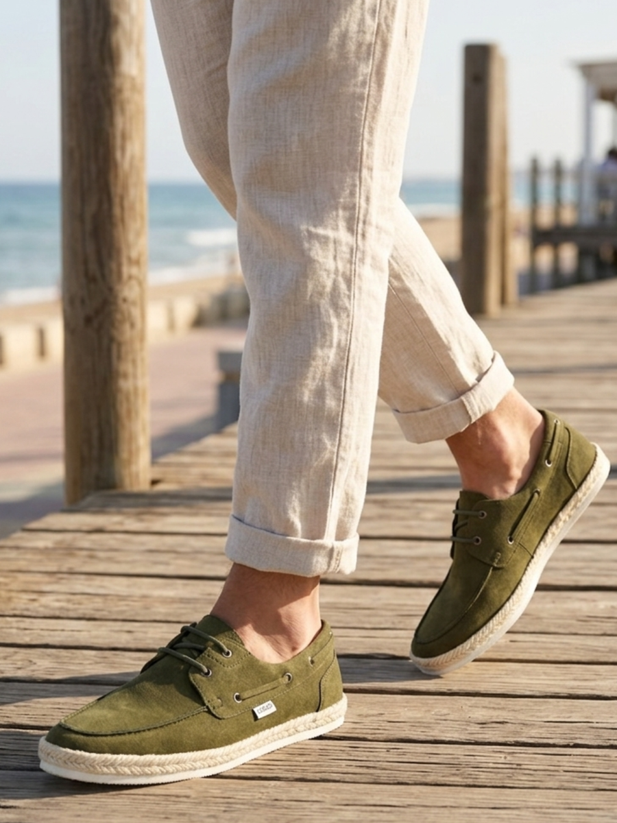 Men's Olive Esparto Lace-ups