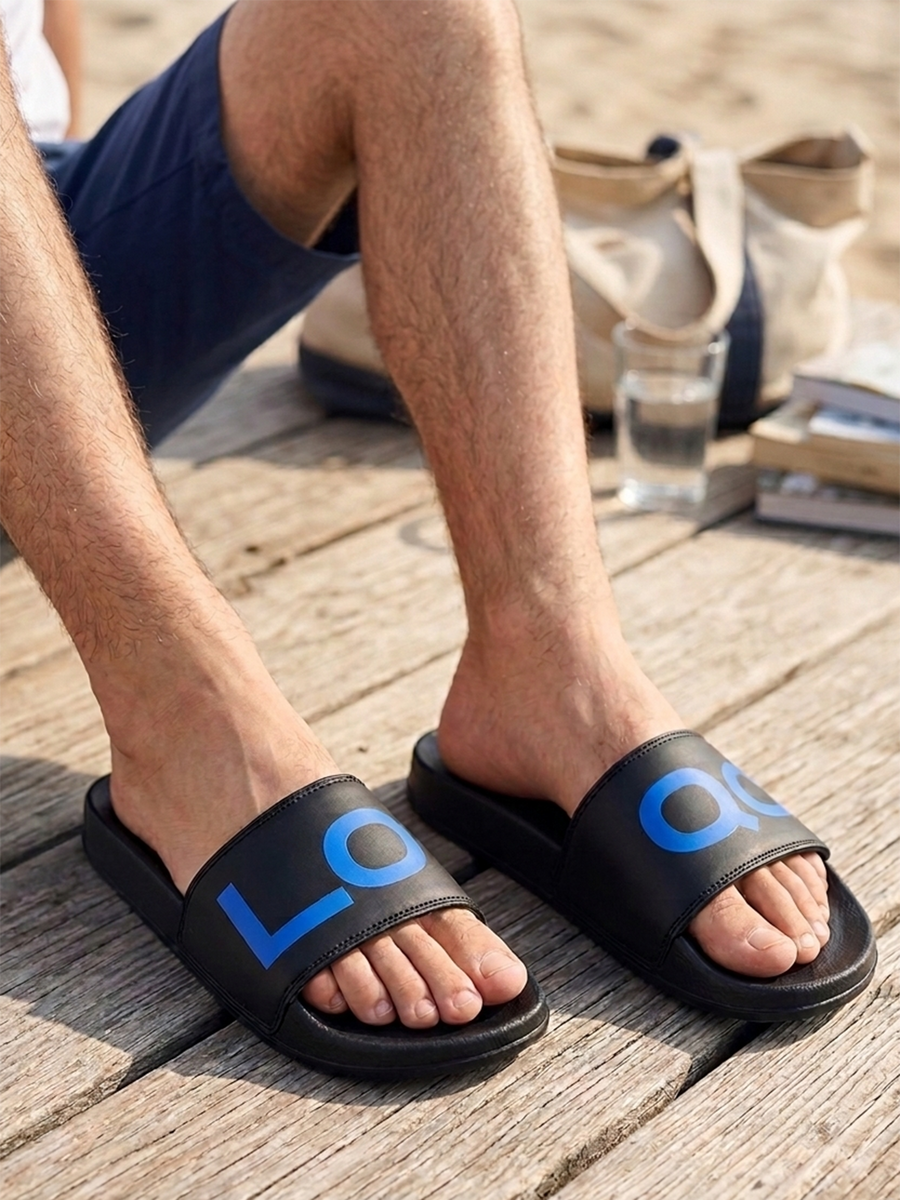 Men's Marbella Black Sliders