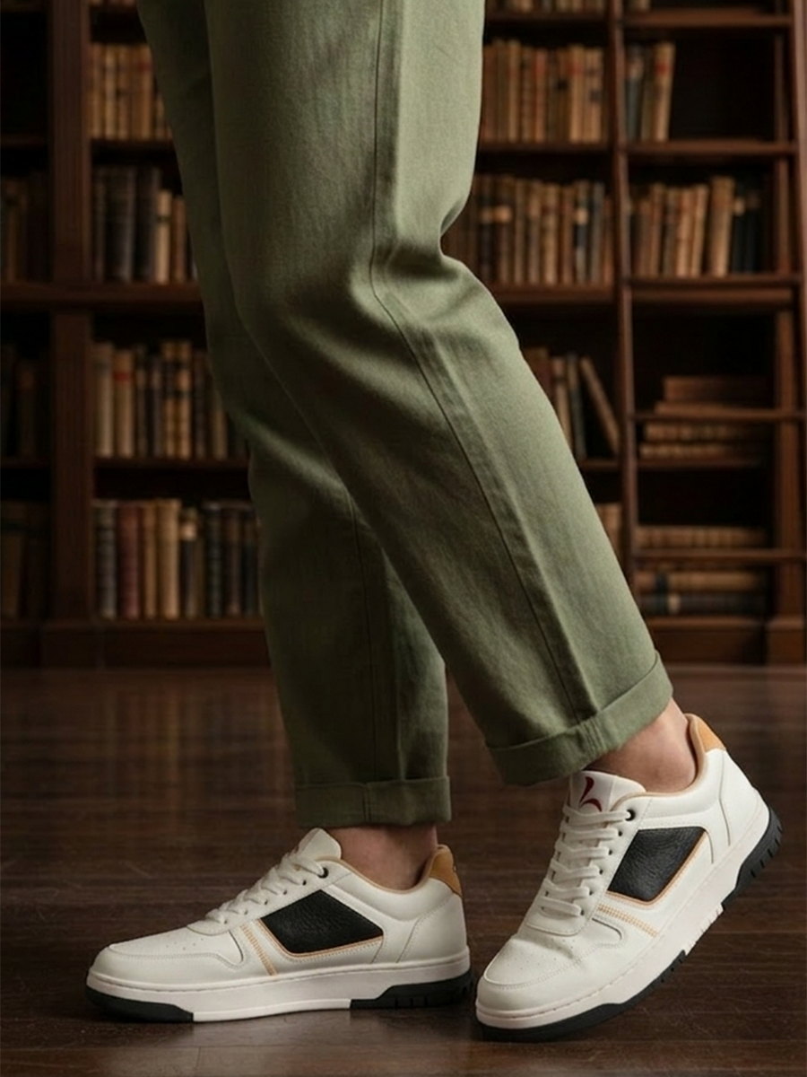 Men's Seville White Shoes - Wide fit