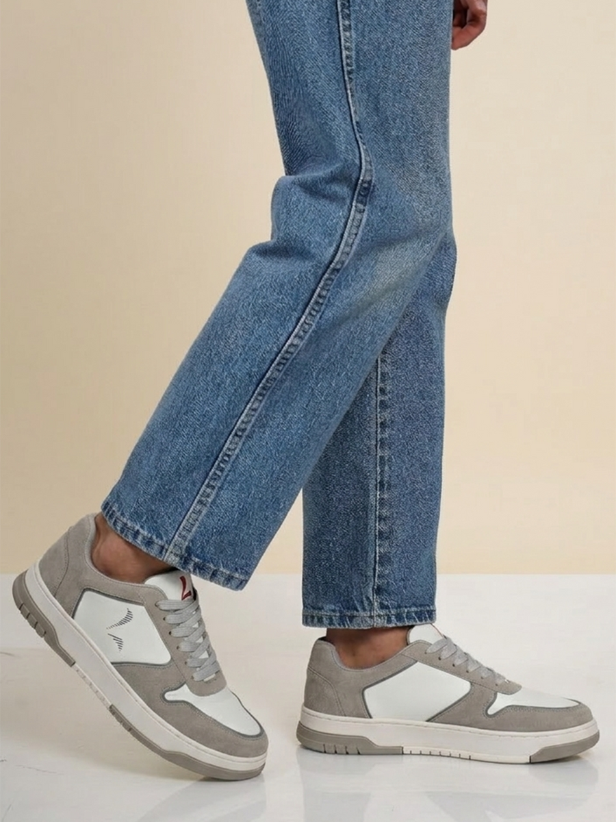 Men's Murcia White-Grey Shoes - Wide fit
