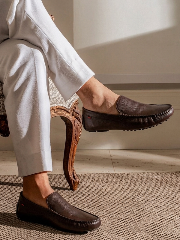 Men's Castro Brown Driving Loafers
