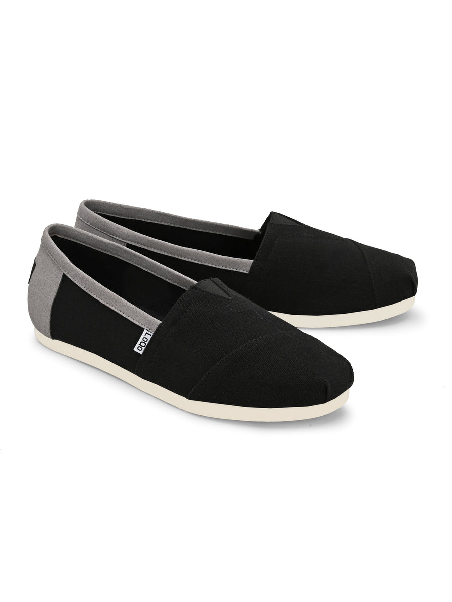 Alpari Go Men's Black Grey Slip-ons