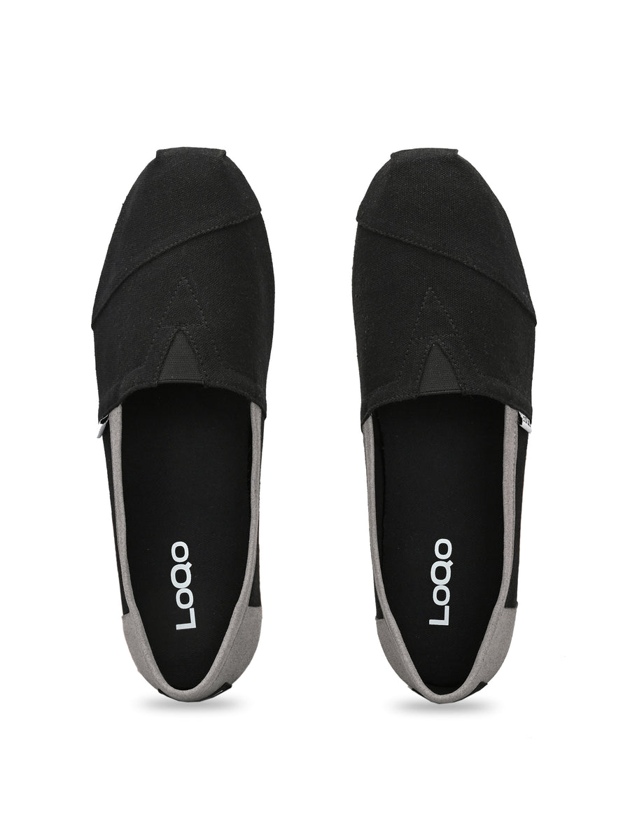 Alpari Go Men's Black Grey Slip-ons