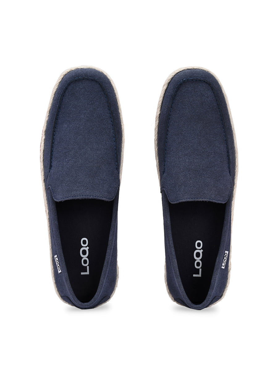 Men's Navy Esparto Loafers
