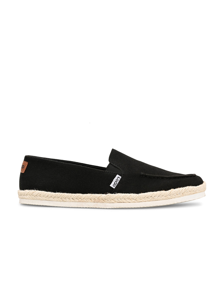 Men's Black Esparto Loafers