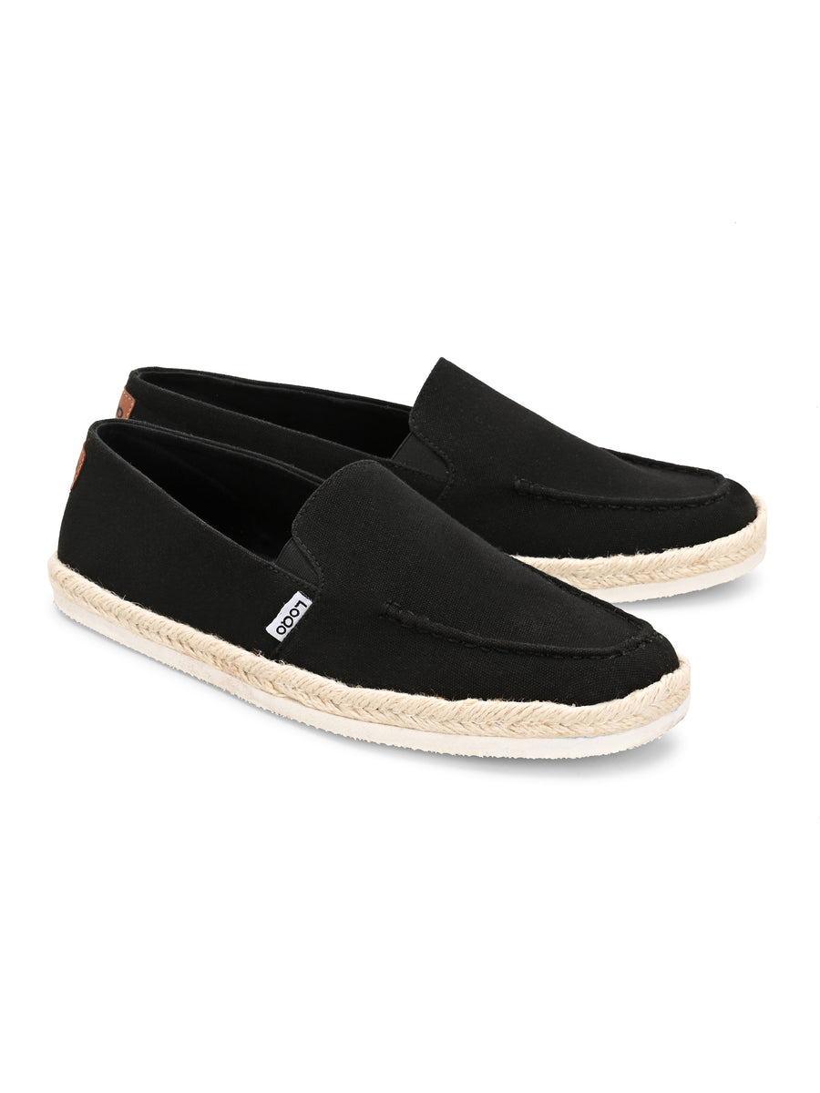 Men's Black Esparto Loafers