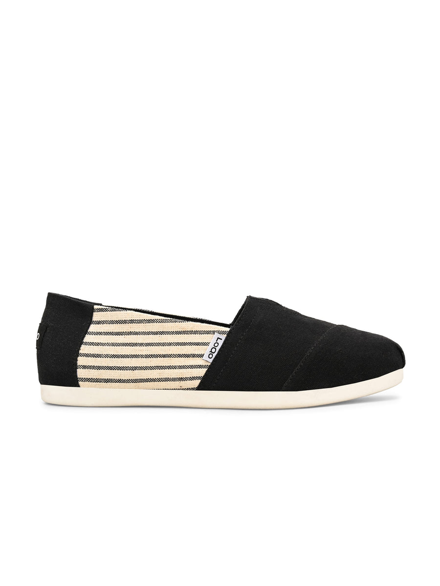 Alpari Varsity Men's Black Slip-ons