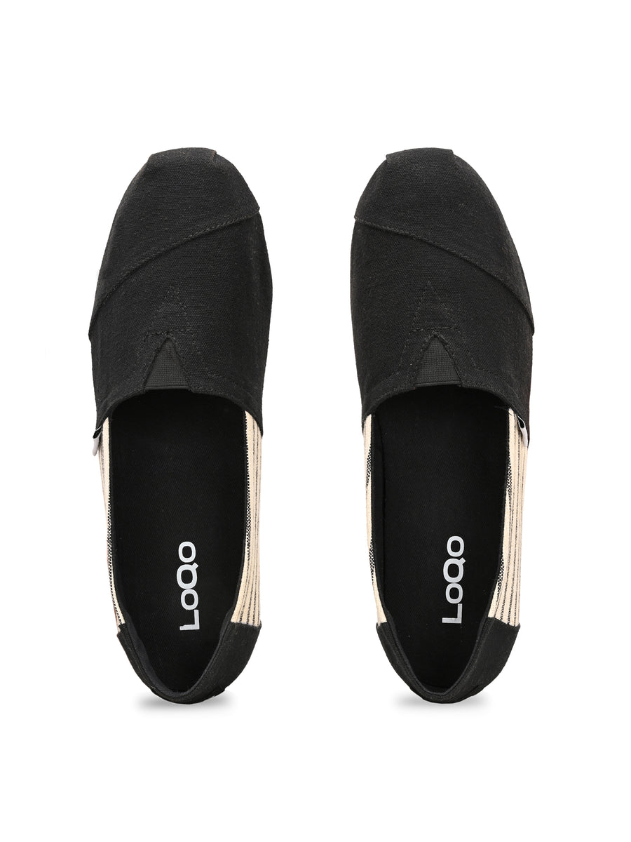 Alpari Varsity Men's Black Slip-ons