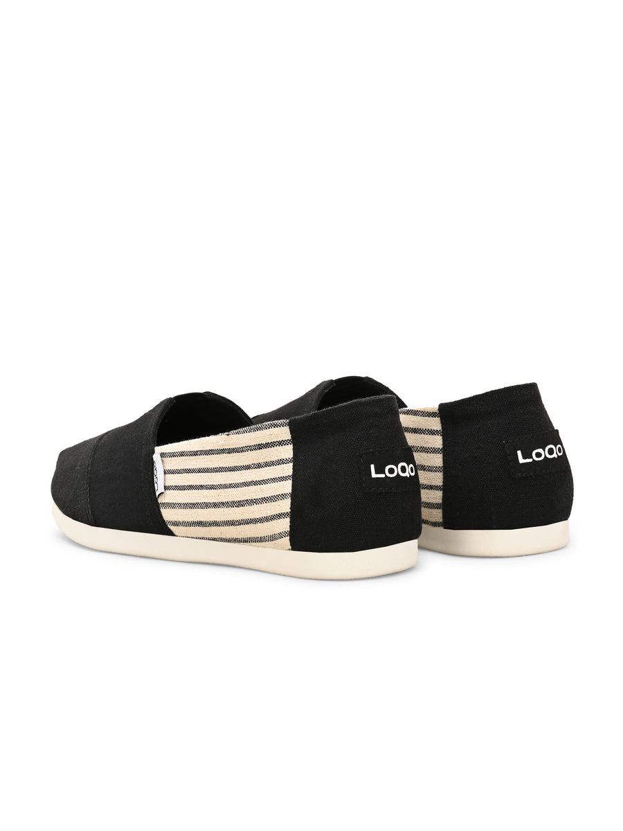 Alpari Varsity Men's Black Slip-ons