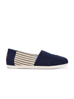 Load image into Gallery viewer, Alpari Varsity Men's Navy Slip-ons