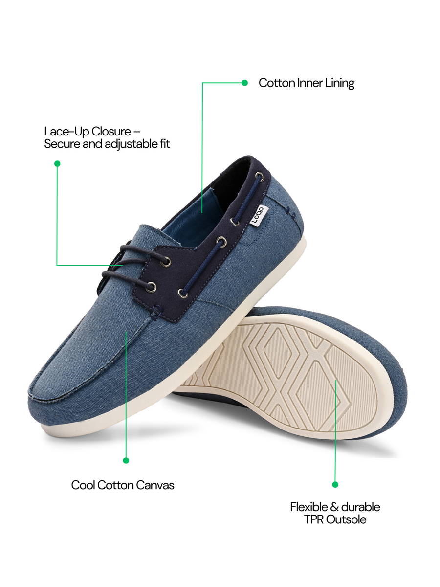 Men's Bolonia Coastal Blue Boat Shoes