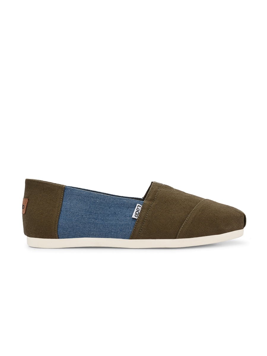 Alpari Neo Men's Olive Slip-ons