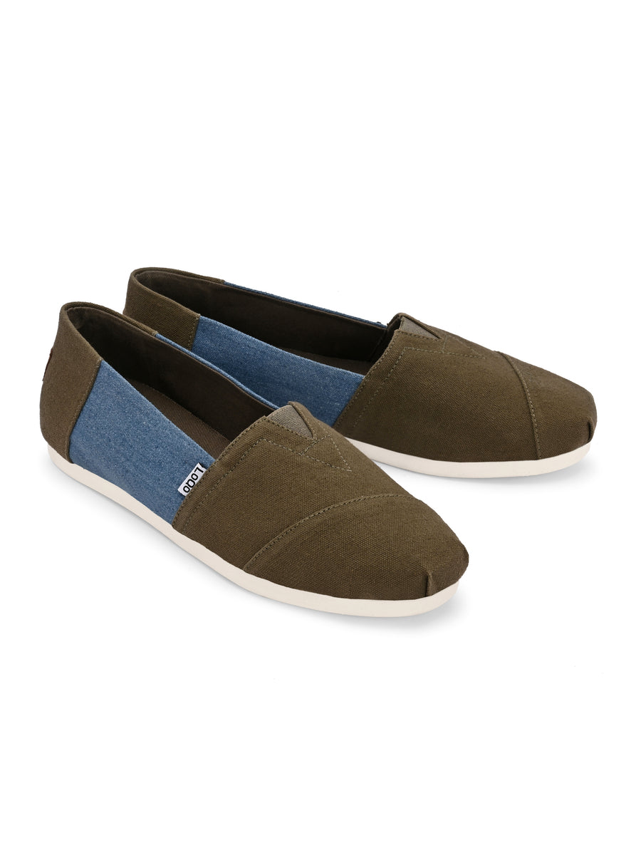 Alpari Neo Men's Olive Slip-ons