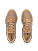 Load image into Gallery viewer, Men’s Vigo Tan Sneakers detail – faux-leather upper and supportive sole
