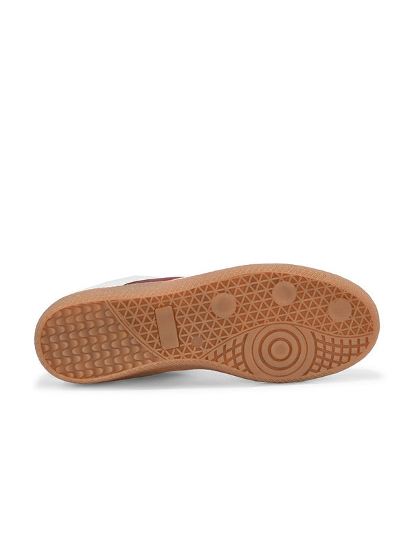 Men wearing Lugo White-Maroon Sneakers – versatile sneakers men, workday to weekend styling